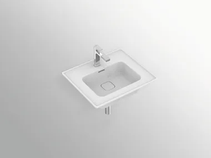 STRADA II - T2988 - Wall-mounted rectangular ceramic washbasin with overflow _ Ideal Standard